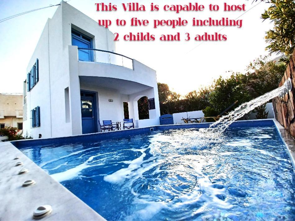 Located By The Sea One Beachfront Private Captain Lazaros Pool Villa With Loft In 750Sqm Spacious Private Plot-Jacuzzi-Sunrelax-Furnished Terace-Gazebo-Private Parking,Sleep 3 Adults And 2 Children, Just Steps From The Black Beach-Seaview Perissa (Santorini) Exterior foto