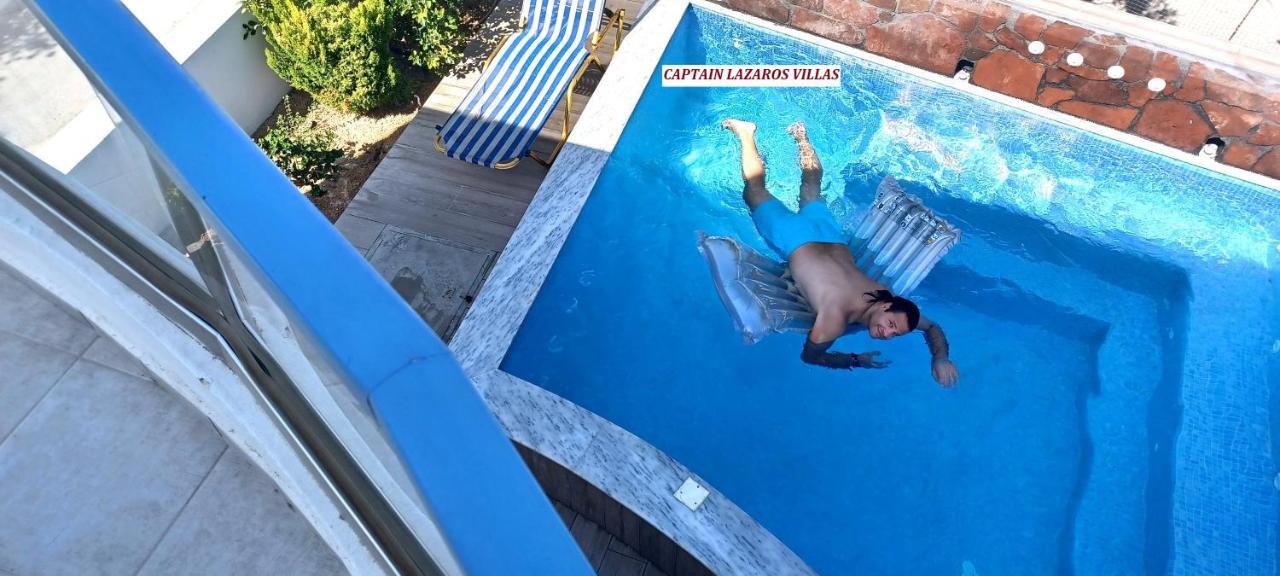 Located By The Sea One Beachfront Private Captain Lazaros Pool Villa With Loft In 750Sqm Spacious Private Plot-Jacuzzi-Sunrelax-Furnished Terace-Gazebo-Private Parking,Sleep 3 Adults And 2 Children, Just Steps From The Black Beach-Seaview Perissa (Santorini) Exterior foto