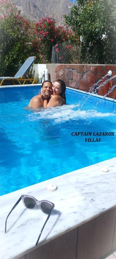 Located By The Sea One Beachfront Private Captain Lazaros Pool Villa With Loft In 750Sqm Spacious Private Plot-Jacuzzi-Sunrelax-Furnished Terace-Gazebo-Private Parking,Sleep 3 Adults And 2 Children, Just Steps From The Black Beach-Seaview Perissa (Santorini) Exterior foto