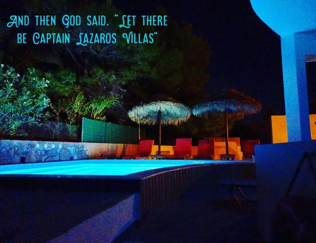 Located By The Sea One Beachfront Private Captain Lazaros Pool Villa With Loft In 750Sqm Spacious Private Plot-Jacuzzi-Sunrelax-Furnished Terace-Gazebo-Private Parking,Sleep 3 Adults And 2 Children, Just Steps From The Black Beach-Seaview Perissa (Santorini) Exterior foto