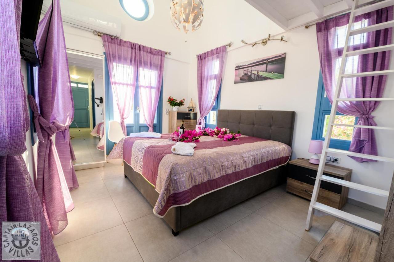 Located By The Sea One Beachfront Private Captain Lazaros Pool Villa With Loft In 750Sqm Spacious Private Plot-Jacuzzi-Sunrelax-Furnished Terace-Gazebo-Private Parking,Sleep 3 Adults And 2 Children, Just Steps From The Black Beach-Seaview Perissa (Santorini) Exterior foto